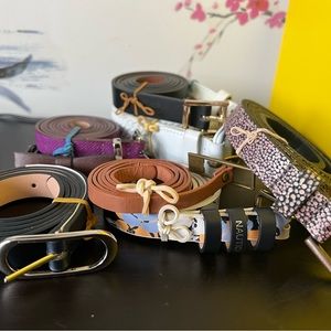 9 Belts, Mostly New and Unworn, Sizes Small & X-Small